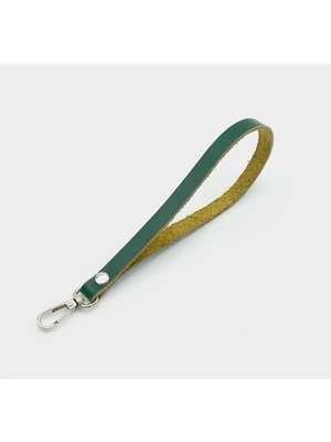 Angel Çanta Aksesuar  Deri Yeşil Renk Elcik Gümüş Metalli