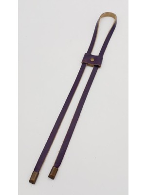 Angel Çanta Aksesuar Mor  Deri Büzgü Antik Metalli