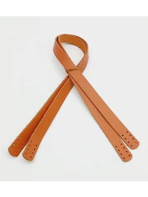 Angel Çanta Aksesuar Turuncu Taba Renk  Deri 70X2.3 cm Çift Sap