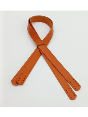 Angel Çanta Aksesuar Turuncu Taba Renk  Deri 70X2 cm Çift Sap
