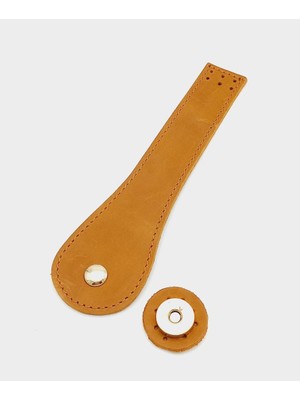 Angel Çanta Aksesuar  Deri Armut Model Kapak Açık Taba Light Gold Metalli