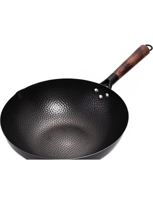 Çin Tarzı Kızartma Tavası Yüksek Son Ev Yapışmaz 32 cm Ahşap Saplı Geleneksel Wok Süper Çırpılmış Yumurta Pan Ücretsiz Pan Wok Tavalar | Woks