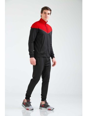 Umbro Eşofman Takım TA0012 - Siyah Kırmızı  TA-0012-SİYAH-KIRMIZI