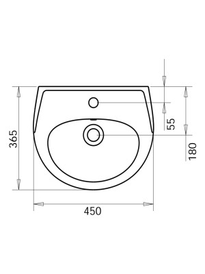 Turavit Oval Lavabo 40×50