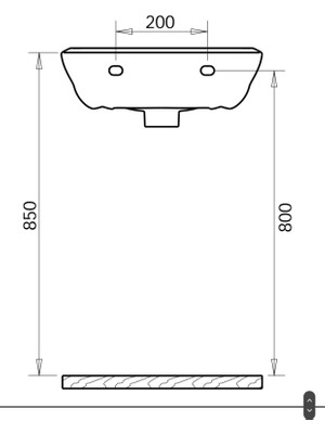 Turavit Oval Lavabo 40×50