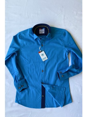 Leew Kids Yakası Garnili Uzun Kollu Çocuk Gömleği