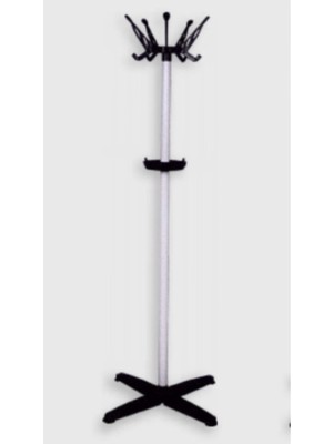 Devecioğlu Harbinger Gümüş Siyah Metal Ayaklı Askılık Portmanto Metal Gövde