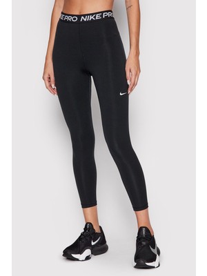 Nike Pro 365 Mid-Rise Crop Training Legging Tight Fit Toparlayıcı Siyah Tayt