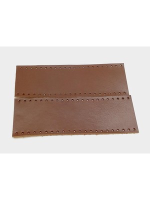 Angel Çanta Aksesuar Kızıl Kahve Gerçek Deri Tutma Sapı 18X6 cm Simit Sap