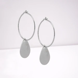 Doğan Silver Doğan Silvergümüş 20 mm Damla Model Halka Küpe DGN21135