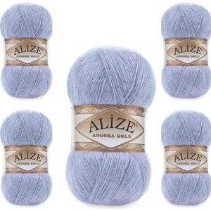 Ayzen Home Alıze Angora Gold 5 Li Paket El Örgü Ipi (100GR x 5 Adet)