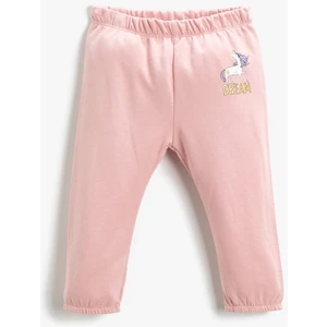 Baskılı Jogger Eşofman Altı Beli ve Paçaları Lastikli