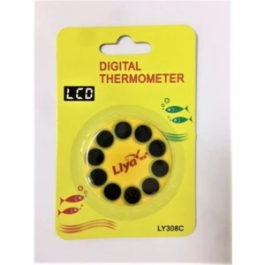 Aqua Home Liya Dijital Yapışkanlı Akvaryum Derecesi Thermometer LCD