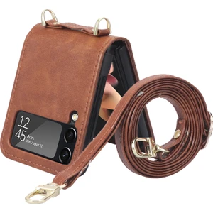 Szykd Samsung Galaxy Z Filp4 5g Için Baskılı Telefon Kılıfı - Kahverengi (Yurt Dışından)