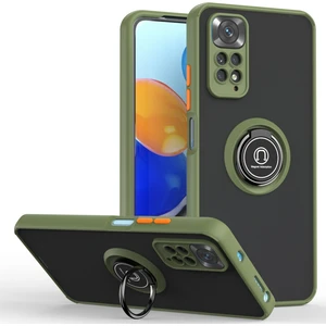 Szykd Xiaomi Redmi Note 11 Global Için Yüzük Standlı Telefon Kılıfı - Yeşil (Yurt Dışından)