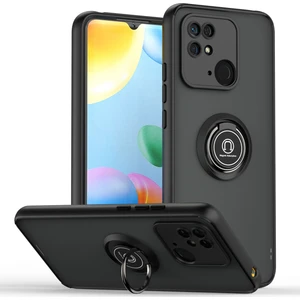 Szykd Xiaomi Redmi 10C Için Yüzük Standlı Telefon Kılıfı - Siyah (Yurt Dışından)