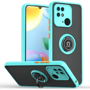 Szykd Xiaomi Redmi 10C Için Yüzük Standlı Telefon Kılıfı - Turkuaz (Yurt Dışından)