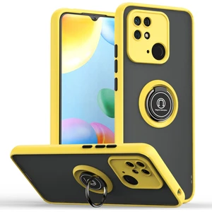 Szykd Xiaomi Redmi 10C Için Yüzük Standlı Telefon Kılıfı - Sarı (Yurt Dışından)