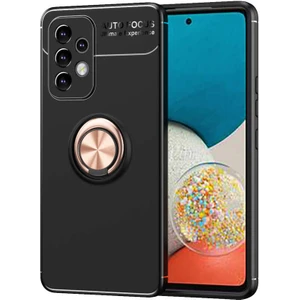 Tekno Grup Samsung Galaxy A53 5g Kılıf Ultra Korumalı Yüzüklü Manyetik Ravel Silikon + Cam Ekran Koruyucu