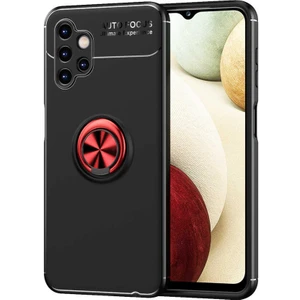 Tekno Grup Samsung Galaxy A13 4g Kılıf Ultra Korumalı Yüzüklü Manyetik Ravel Silikon + Cam Ekran Koruyucu