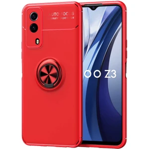 Tekno Grup Vivo Y53S 4g Kılıf Ultra Korumalı Yüzüklü Manyetik Ravel Silikon + Cam Ekran Koruyucu
