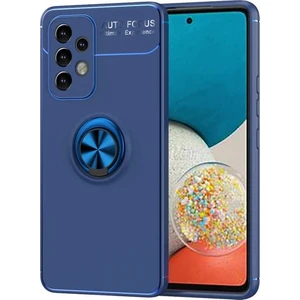 Tekno Grup Samsung Galaxy A53 5g Kılıf Ultra Korumalı Yüzüklü Manyetik Ravel Silikon + Tam Kaplayan 5d Ekran Koruyucu