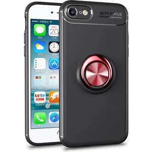 Tekno Grup Apple iPhone Se 2022 Kılıf Ultra Korumalı Yüzüklü Manyetik Ravel Silikon + Tam Kaplayan 5d Ekran Koruyucu