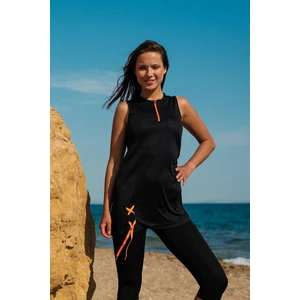 Kadın Siyah Bağcık Detaylı Tasarım Yarı Kapalı Mayo M2219