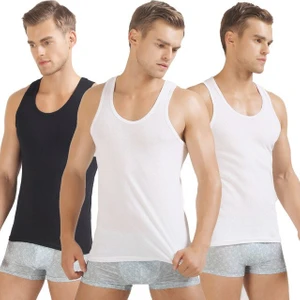 3'lü Paket Erkek Atlet  Pamuklu