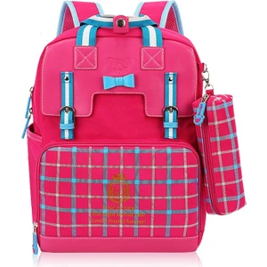 Kafes Okul Çocuğu Sırt Çantası Kız Su Geçirmez Okul Çantası Çok Katmanlı (Yurt Dışından)