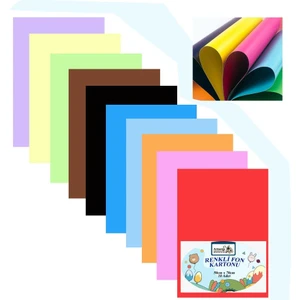 Fon Kartonu 10 Lu 50X70 cm 1 Paket Arlantis 10 Renk Fon Kartonu 50*70 1 Paket