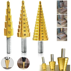 Kademeli Hss Sarmal Matkap Ucu Seti Kademli Sac Delme 3 Pcs Set 4-12 / 4-20 / 4-32