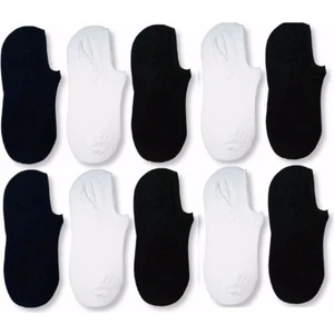 Tuğba Baby 10'lu Paket Siyah Beyaz Sneaker Çorabı Spor Görünmez Çorap
