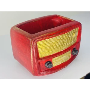 Radyo El Yapımı Renkli Dekoratif Handmade -Retro- Kalemlik 2 ADET
