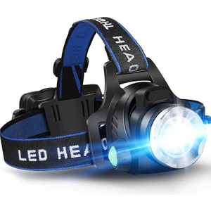 Powerful LED Headlamp USB Dc Charging Headlight Waterproof Head Lamp Use 18650 Battery Zoomable Head Light For Camping (Yurt Dışından)