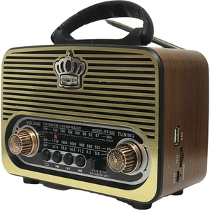 Blomster RT-822 Nostaljik Radyo Usb bt tf Müzik Çalar Everton