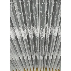 Ev İhtiyaçlarim Yeni Sezon Fransız Camlara Uygun Kar Tanesi Zemin Işlemeli Ütü Istemez Dökümlü Tül Perde