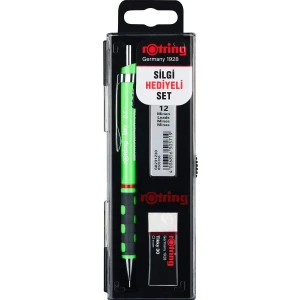 Tikky Okul Seti 0.5 mm Neon Yeşil Versatil Kalem + Silgi + Uç