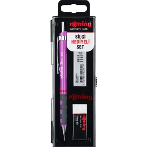 Tikky Okul Seti 0.5 mm Mor Versatil Kalem + Silgi + Uç