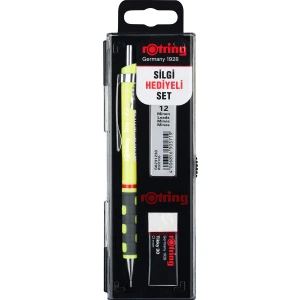 Tikky Okul Seti 0.5 mm Neon Sarı Versatil Kalem + Silgi + Uç