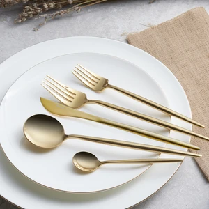 Jupiter Matte Gold 60 Parça 12 Kişilik Kutulu Çatal Kaşık Bıçak Takımı