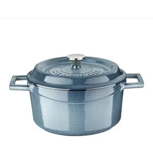 Döküm Yuvarlak Tencere (Ø)20 Cm. Majolica Gri