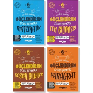 Ankara Yayıncılık 6.Sınıf  Matematik Fen Sosyal Paragraf Güçlendiren Soru Bankası Seti 2023 4 Kitap