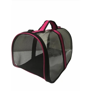 Pet Kedi ve Köpek Şeffaf Flybag Taşıma Çantası Fuşya