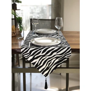 Zebra Desenli Runner Örtü