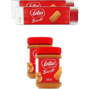 Biscoff 50 x 6,25 gr x 2 Adet + Lotus Biscoff Spread Orıginal 400 gr x 2 Adet