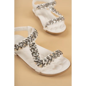 Isabel Anatomik Fashion Taşlı Günlük Çocuk Sandalet
