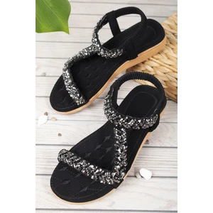 Bety Anatomik Fashion Taşlı Günlük Kadın Sandalet