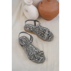 Bety Anatomik Fashion Taşlı Günlük Kadın Sandalet