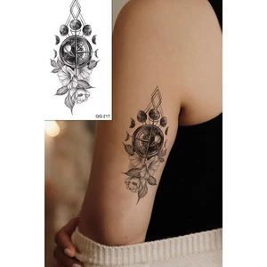 BP Tattoo Gerçek Dövme Görünümlü Gezegen ve Çiçek Dövmesi